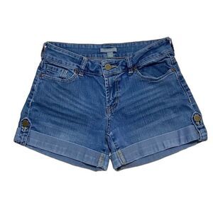 New York & Company Size 0 Blue Jean Cuffed Shorts